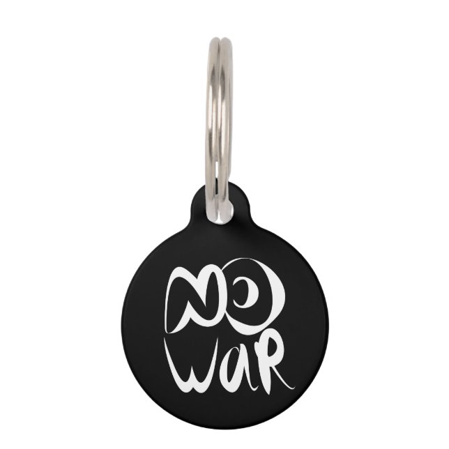 Placa Para Mascotas Sin guerra (Anverso)