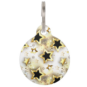 Placa Para Mascotas Sin inconvenientes de luz con estrellas de oro