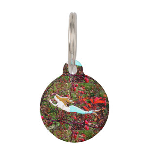 Placa Para Mascotas sirena dorada