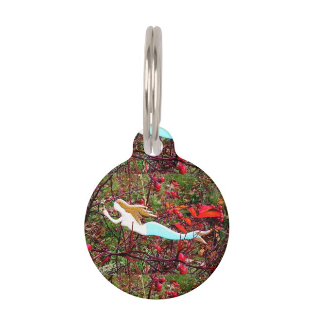 Placa Para Mascotas sirena dorada (Anverso)