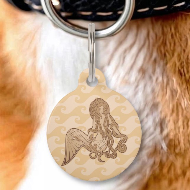 Placa Para Mascotas Sirena sentada (Subido por el creador)