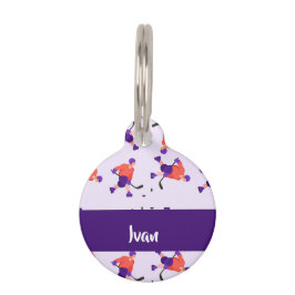 Placa Para Mascotas Skating ice hockey player pattern