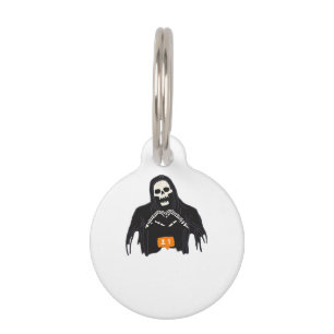 Placa Para Mascotas Skeleton Hand Hearlower Classic