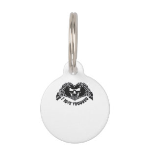 Placa Para Mascotas Skeleton Hands Skull, Diseño De Halloween Para Bac