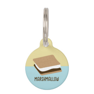 Placa Para Mascotas S'mores Marshmallow