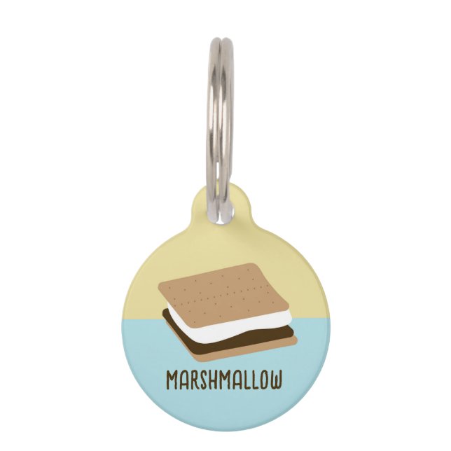 Placa Para Mascotas S'mores Marshmallow (Anverso)