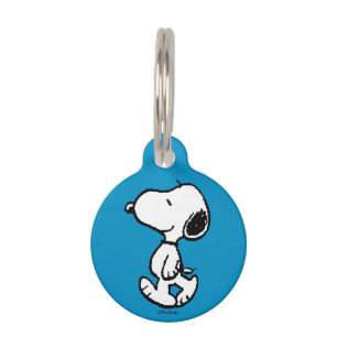 Placa Para Mascotas Snoopy Classic Comics Pattern