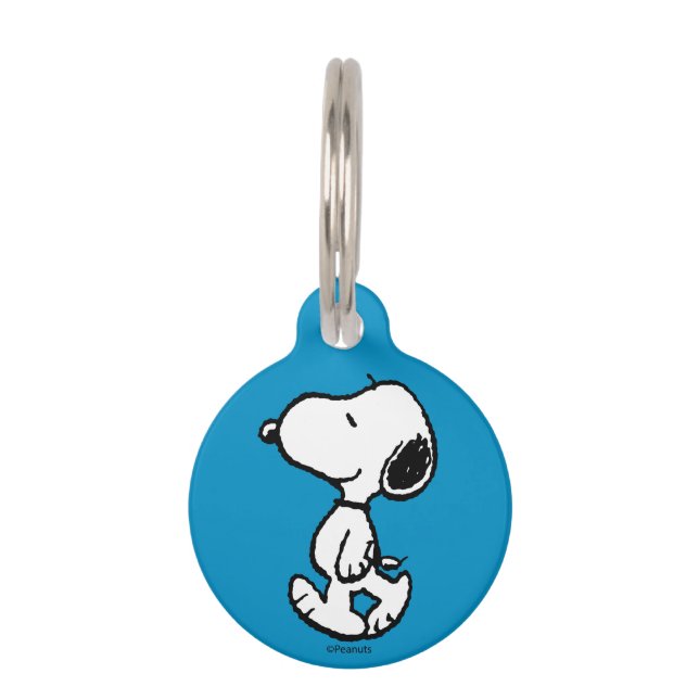 Placa Para Mascotas Snoopy Classic Comics Pattern (Anverso)