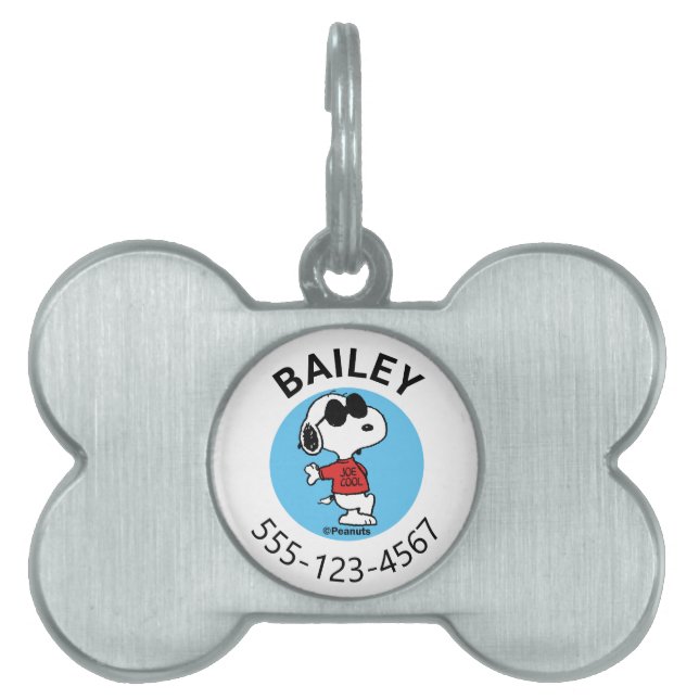 Placa Para Mascotas Snoopy "Joe Guay" (Frente)