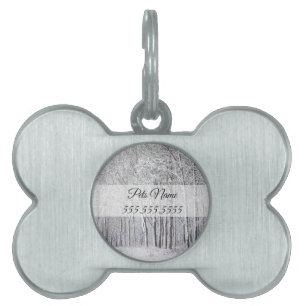 Placa Para Mascotas Snowy Woods Pet Tag