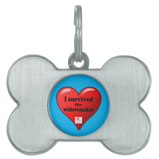 Placa Para Mascotas Sobreviví al viudo (Frente)