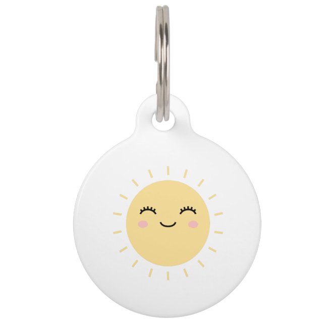 Placa Para Mascotas Sol feliz (Anverso)