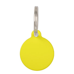 Placa Para Mascotas Sólido amarillo soleado y brillante