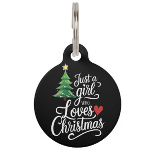 Placa Para Mascotas Solo un Chica que ama el regalo de la familia de l