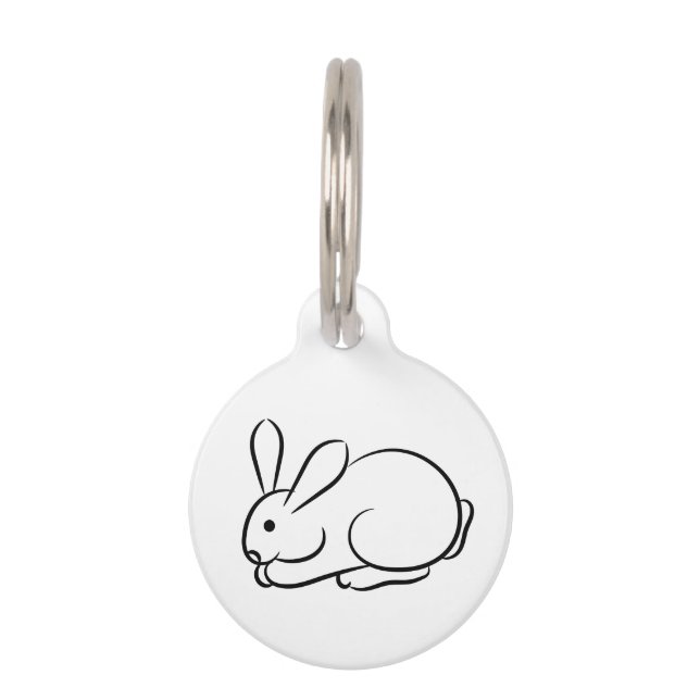 Placa Para Mascotas Sólo un conejo (Anverso)
