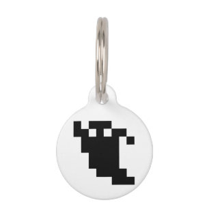 Placa Para Mascotas Sombra de fantasma de 8 bits