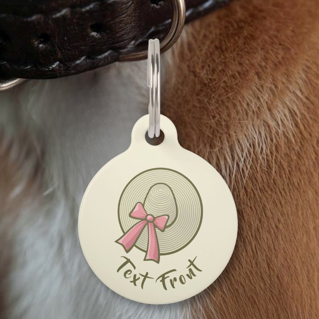 Placa Para Mascotas Sombrero De Ala Ancha Amarillo (Subido por el creador)