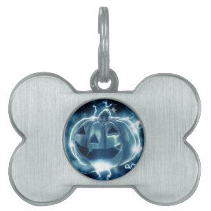 Placa Para Mascotas Sombrío Jack-o-Lantern