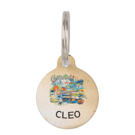 Placa Para Mascotas Soñando California