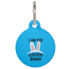 Placa Para Mascotas Soy el pañuelo de perro conejito de Pascua 