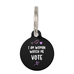 Placa Para Mascotas Soy Mujer Observarme Votar