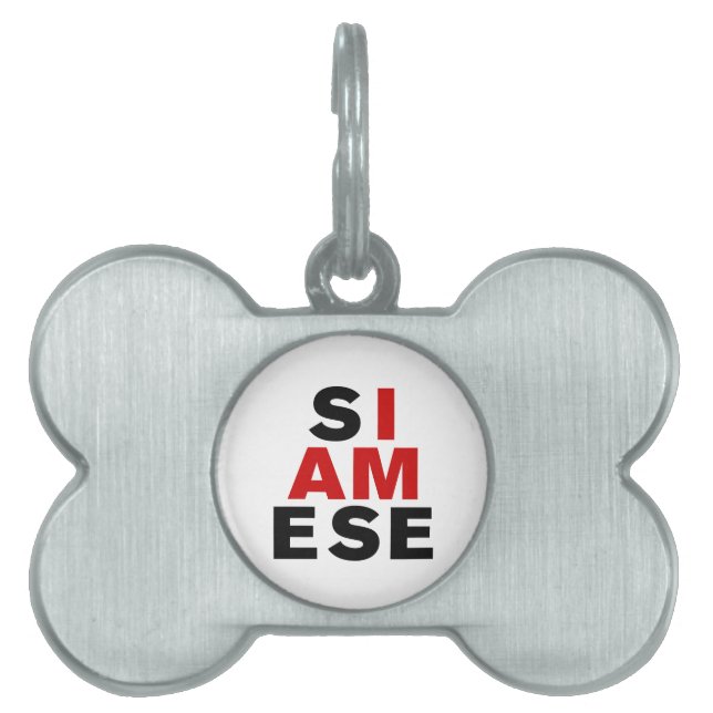 PLACA PARA MASCOTAS SOY SIAMÉS (Frente)