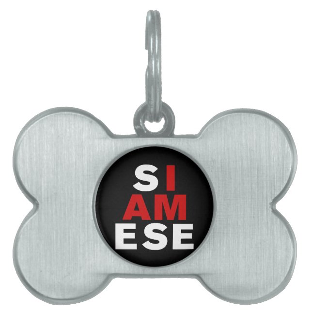 PLACA PARA MASCOTAS SOY SIAMÉS (Frente)