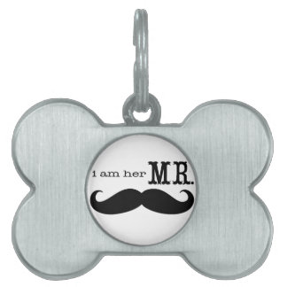 Placa Para Mascotas Soy su Sr. Mustache Grooms Regalos
