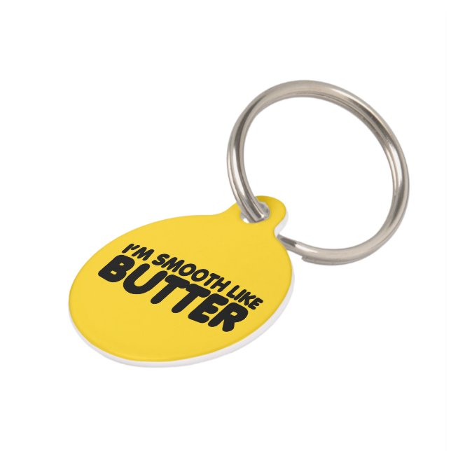 Placa Para Mascotas Soy suave como la mantequilla (Lateral)