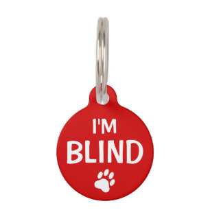 Placa Para Mascotas Soy Texto Ciego Con Nombre Y Número Personalizado