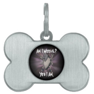 Placa Para Mascotas ¿Soy un malvado Personalizado Metalizado pesado?