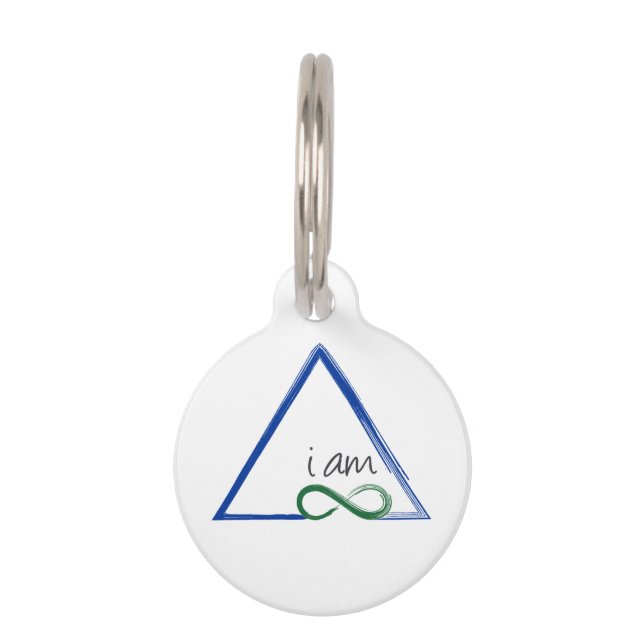 Placa Para Mascotas Soy Una Etiqueta De Perro Triangular (Anverso)