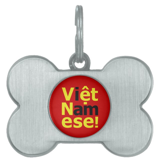 Placa Para Mascotas ¡soy Viene Namese! (Frente)