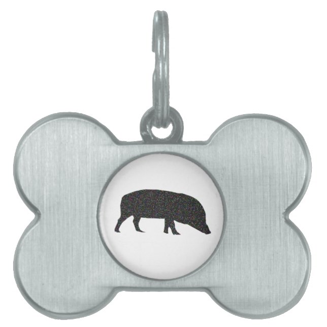 Placa Para Mascotas Sparkly Pig Pet Tag (Frente)