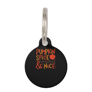 Placa Para Mascotas Spice De Calabaza Y Todo Está Bien - Otoño Cae Sl