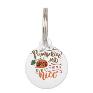 Placa Para Mascotas Spice De Calabaza Y Todo Lo Bonito Cae En El Otoño