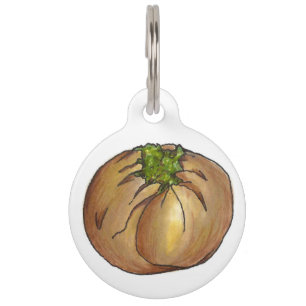 Placa Para Mascotas Spinach Knish NYC Mascota de carne judía Deli Food