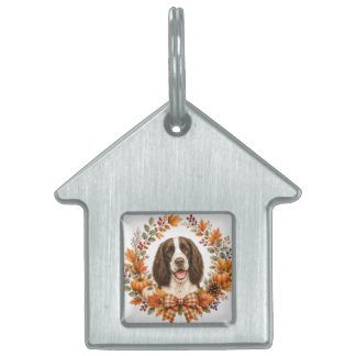 Placa Para Mascotas Springer Spaniel Otoño