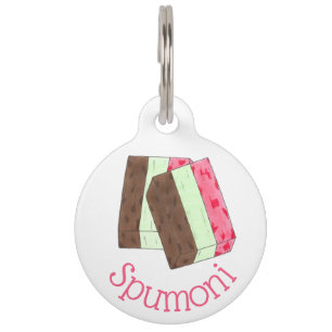 Placa Para Mascotas Spumoni Italiano Gelato Helado Spumone