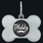 Placa Para Mascotas Sr. Mustache Groom Honeymoon<br><div class="desc">Sr. Mustache Groom Regalos de marionetas de luna de miel.</div>