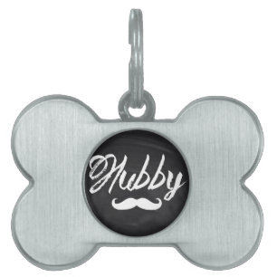 Placa Para Mascotas Sr. Mustache Groom Honeymoon