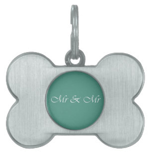 Placa Para Mascotas Sr. y Sr. Typography