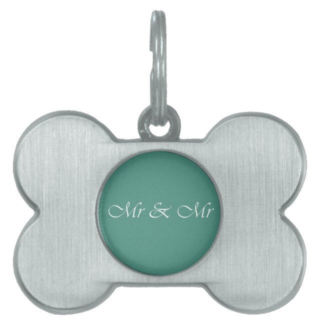 Placa Para Mascotas Sr. y Sr. Typography (Frente)
