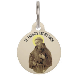 Placa Para Mascotas St Francis de Assisi tiene mi parte posterior