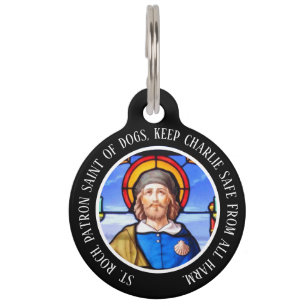 Placa Para Mascotas St. Roch Personalizado