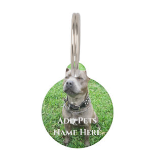Placa Para Mascotas Staffordshire Bull Terrier Atento, 