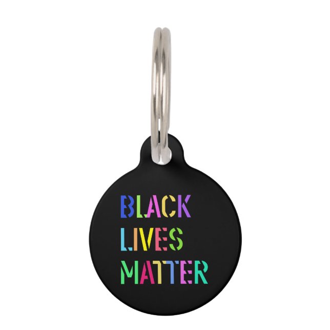 Placa Para Mascotas Stencil de Black Lives Matter 01 Editable (Anverso)
