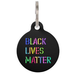 Placa Para Mascotas Stencil de Black Lives Matter 01 Editable
