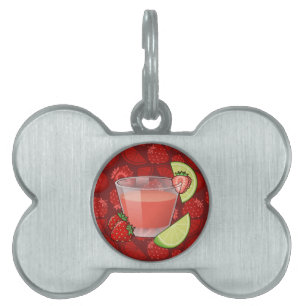 Placa Para Mascotas Strawberry Daiquiri Pet Tag