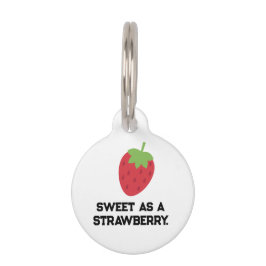Placa Para Mascotas Strawberry Pet Tag | Cute Fruit-Themed Collar